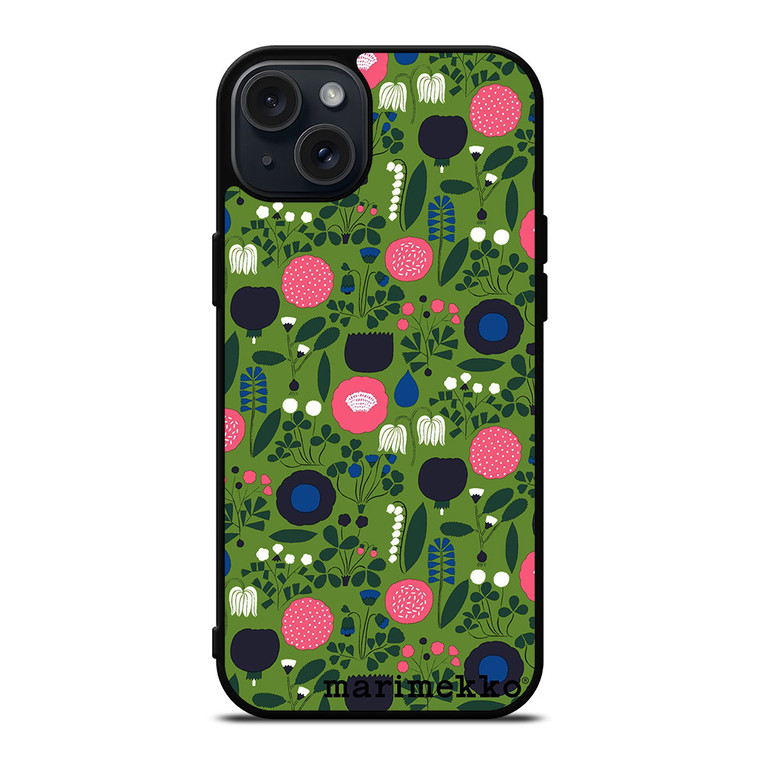 MARIMEKKO GREEN HERITAGE iPhone 15 Plus Case Cover