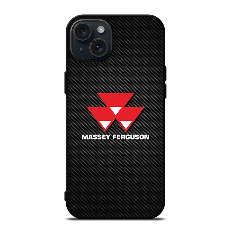 MASSEY FERGUSON TRACTOR LOGO CARBON iPhone 15 Plus Case Cover