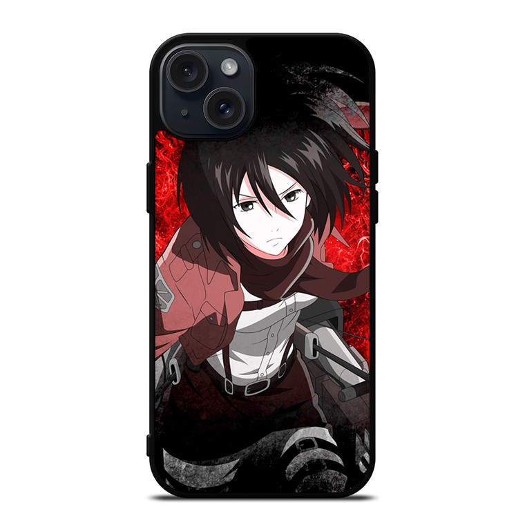 MIKASA ACKERMAN ATTACK ON TITAN 2 iPhone 15 Plus Case Cover MIKASA ACKERMAN ATTACK ON TITAN 2 iPhone 15 Plus Case Cover