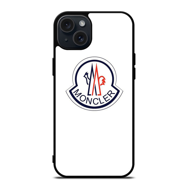 MONCLER LOGO WHITE iPhone 15 Plus Case Cover MONCLER LOGO WHITE iPhone 15 Plus Case Cover