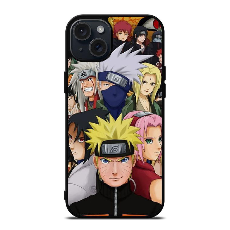 NARUTO ALL CHARACTERS ANIME 2 iPhone 15 Plus Case Cover