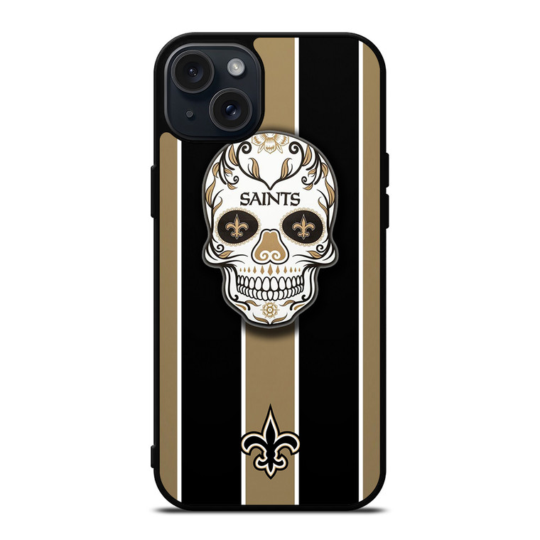 NEW ORLEANS SAINTS SKULL iPhone 15 Plus Case Cover