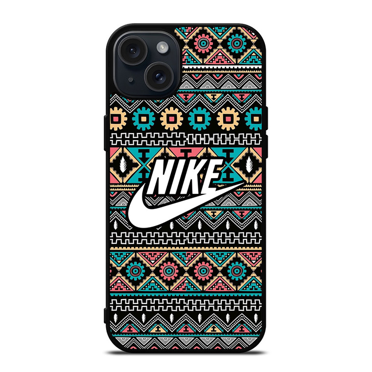 NIKE AZTEC PATTERN 2 iPhone 15 Plus Case Cover