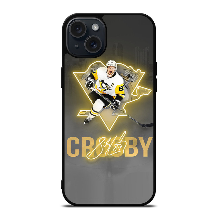 PITTSBURGH PENGUINS SIDNEY CROSBY SIGNATURE iPhone 15 Plus Case Cover