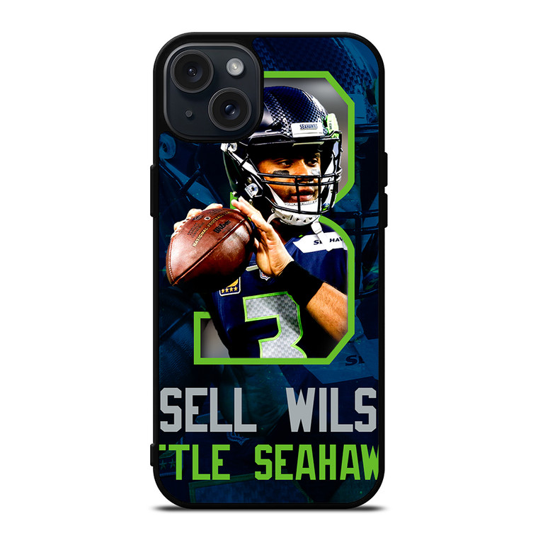 RUSSELL WILSON 3 SEATTLE SEAHAWKS iPhone 15 Plus Case Cover