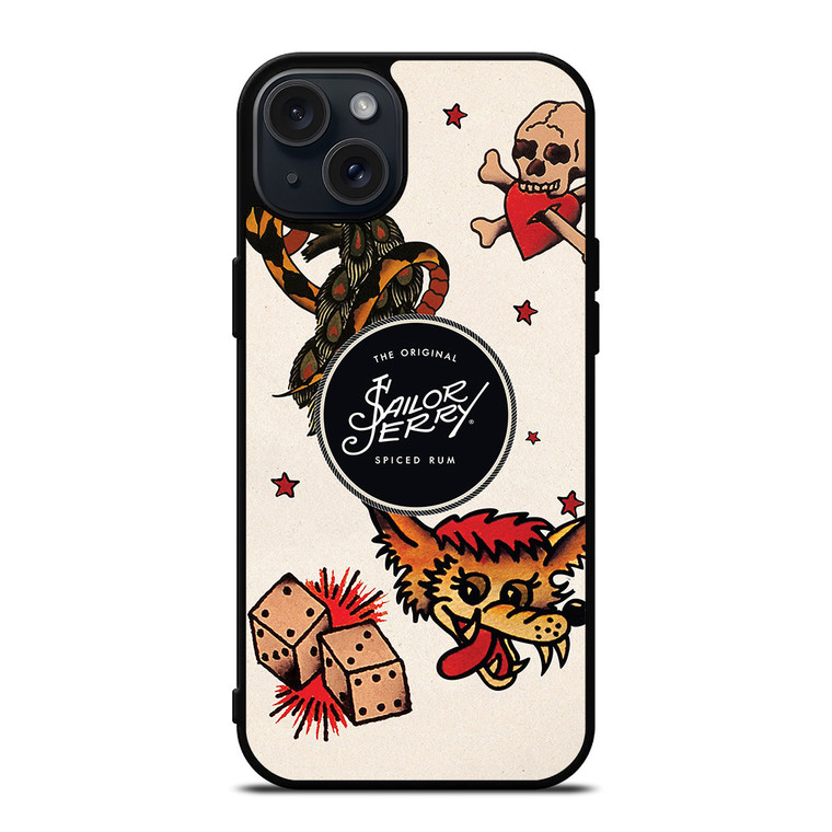 SAILOR JERRY TATTOO LOGO iPhone 15 Plus Case Cover