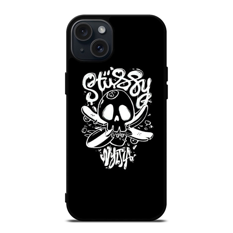 STUSSY SKULL LOGO iPhone 15 Plus Case Cover STUSSY SKULL LOGO iPhone 15 Plus Case Cover