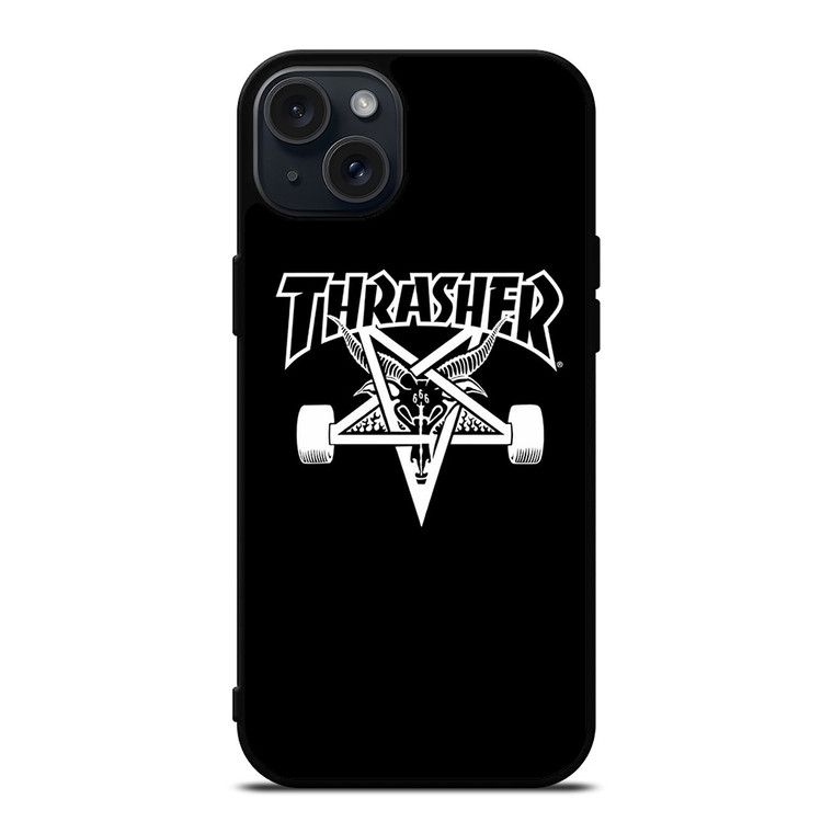 THRASER SKATEBOARD BLACK iPhone 15 Plus Case Cover