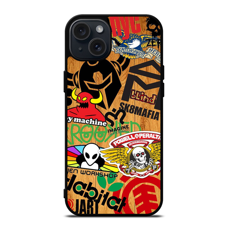 TOY MACHINE STICKER SKATEBOARD iPhone 15 Plus Case Cover