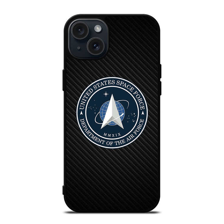 UNITED STATES SPACE CORPS USSC CARBON LOGO iPhone 15 Plus Case Cover
