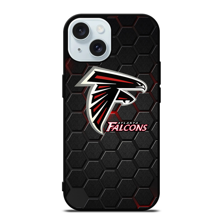ATLANTA FALCONS HEXAGON iPhone 15 Case Cover