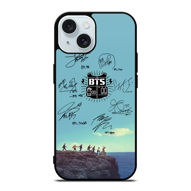 BANGTAN BOYS BTS SIGNATURE iPhone 15 Case Cover