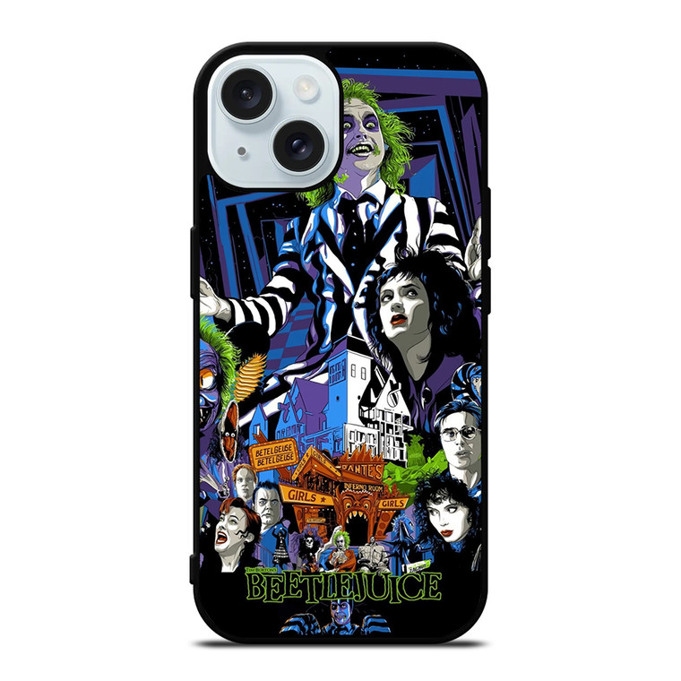 BEETLEJUICE TIM BURTON CARTOON iPhone 15 Case Cover
