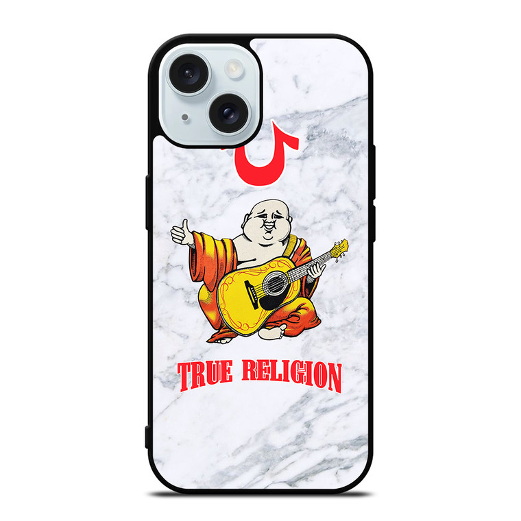 BIG BUDDHA TRUE RELIGION MARBLE iPhone 15 Case Cover