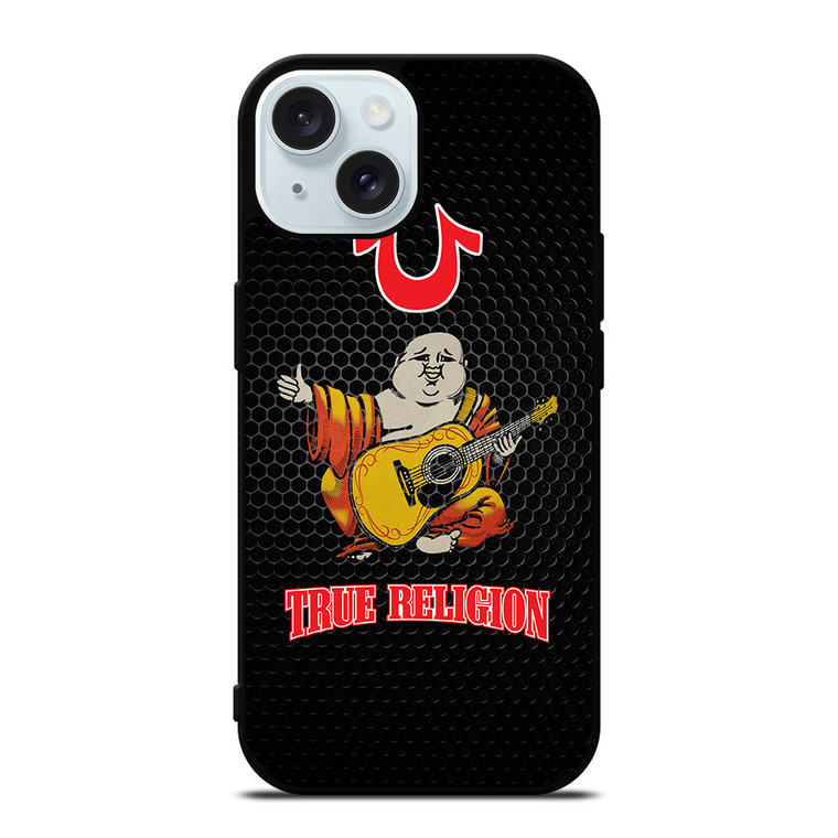 BIG BUDDHA TRUE RELIGION METAL LOGO iPhone 15 Case Cover