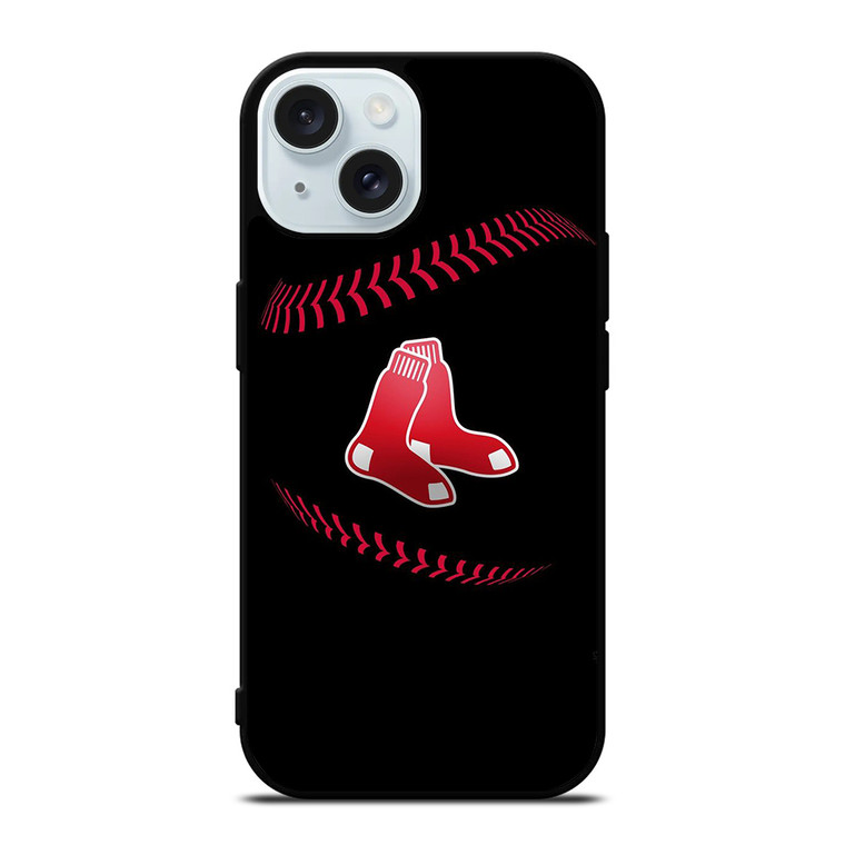 BOSTON RED SOX BLACK LOGO iPhone 15 Case Cover