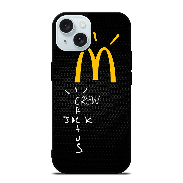 CACTUS JACK TRAVIS SCOTT MCDONALD'S METAL LOGO iPhone 15 Case Cover