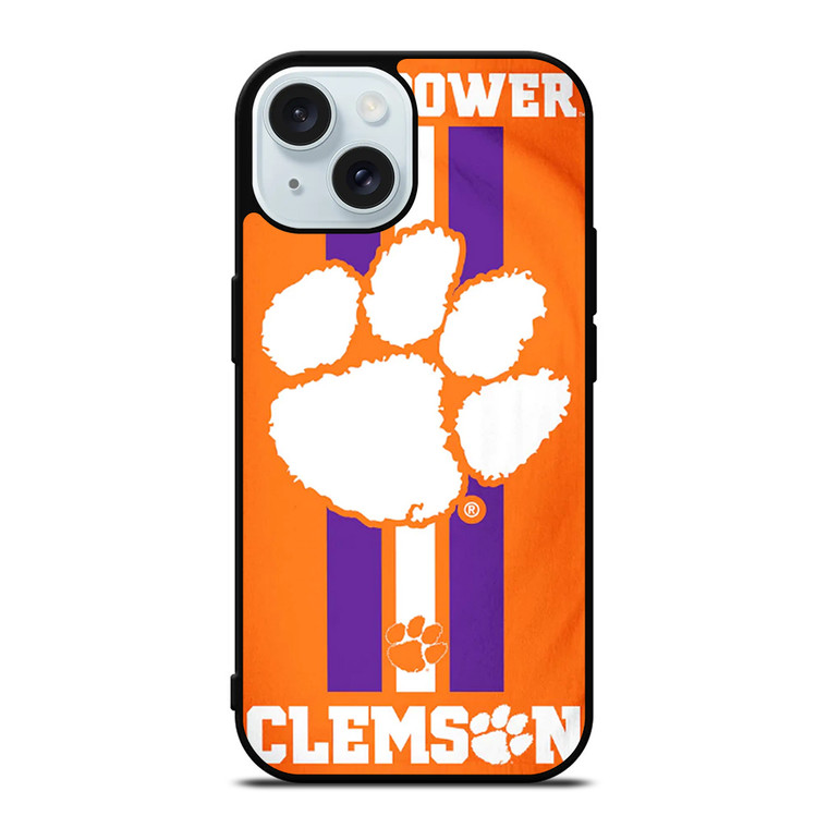 CLEMSON TIGERS PAW iPhone 15 Case Cover