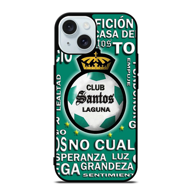 CLUB SANTOS LAGUNA FOOTBALL LOGO 2 iPhone 15 Case Cover