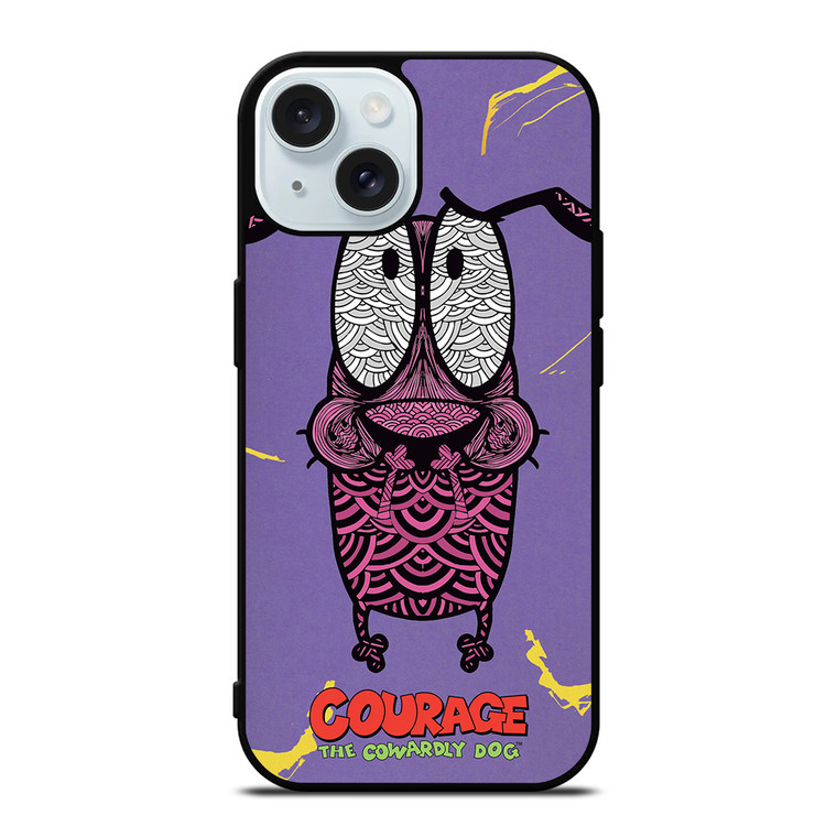 COURAGE THE COWARDLY DOG FEAR iPhone 15 Case Cover