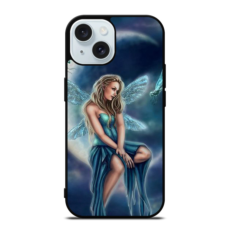 FAIRY DRAGONFLIES MOON iPhone 15 Case Cover