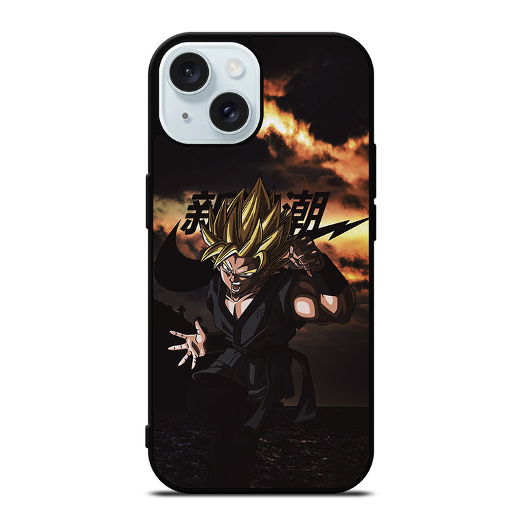 GOKU SUPER SAIYAN NIKE iPhone 15 Case Cover GOKU SUPER SAIYAN NIKE iPhone 15 Case Cover