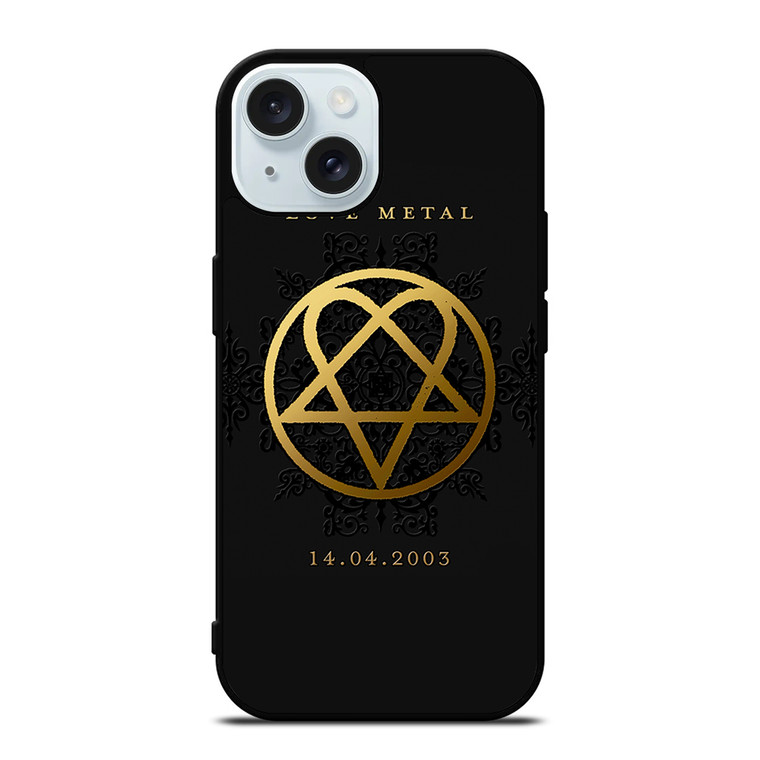 HIM BAND GOLD LOGO iPhone 15 Case Cover