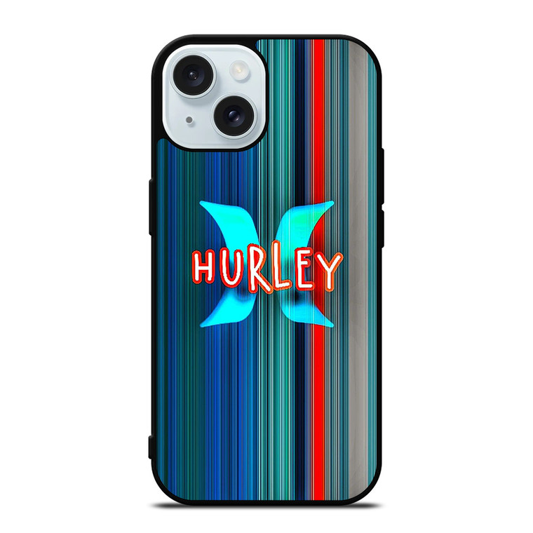 HURLEY STRIPE LOGO iPhone 15 Case Cover