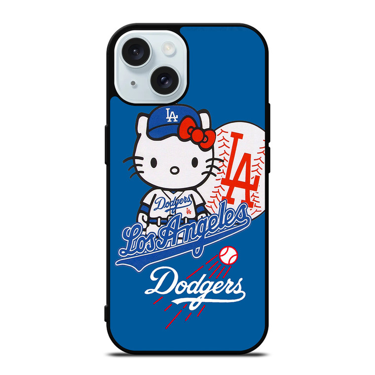 LA DODGERS HELLO KITTY 2 iPhone 15 Case Cover