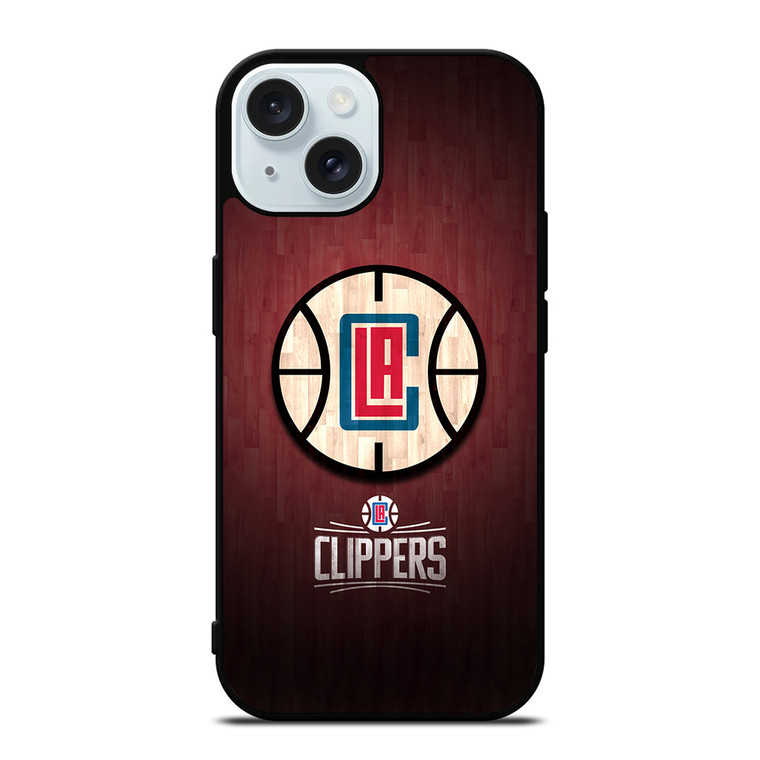 LOS ANGELES CLIPPERS WOODEN LOGO iPhone 15 Case Cover
