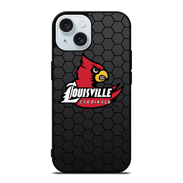 LOUISVILLE CARDINALS LOGO HEXAGON iPhone 15 Case Cover