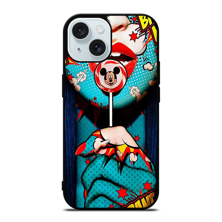 MICKEY MOUSE CANDY iPhone 15 Case Cover