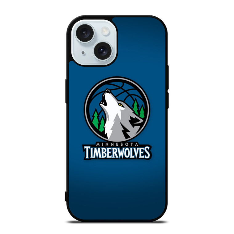 MINNESOTA TIMBERWOLVES LOGO BASKETBALL iPhone 15 Case Cover