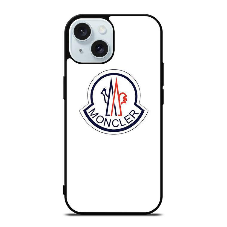 MONCLER LOGO WHITE iPhone 15 Case Cover MONCLER LOGO WHITE iPhone 15 Case Cover