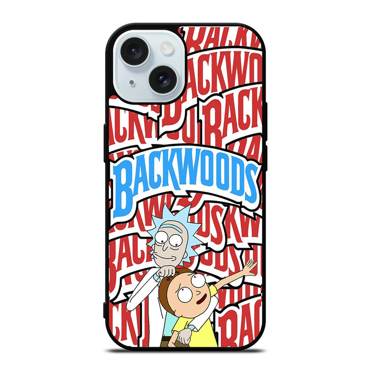 ONLY BACKWOODS RICK AND MORTY iPhone 15 Case Cover