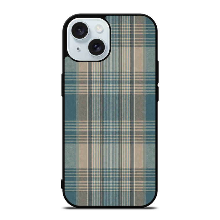PLAID GREY iPhone 15 Case Cover