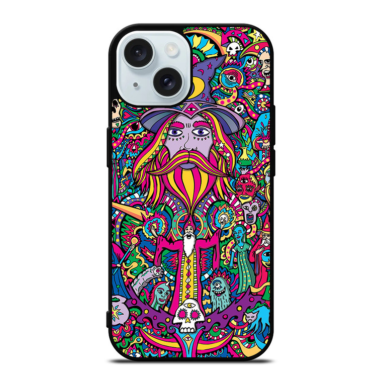 PSYCHEDELIC VISUALS WIZARD iPhone 15 Case Cover