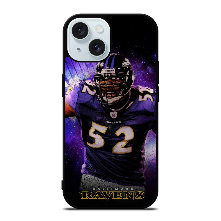 RAY LEWIS 52 RAVENS iPhone 15 Case Cover