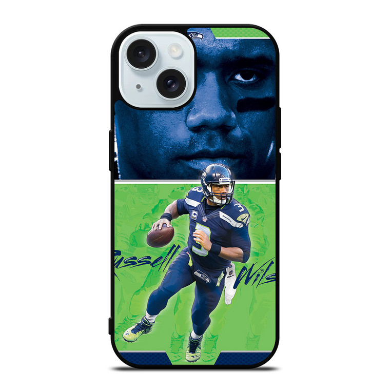 RUSSELL WILSON SEAHAWKS FOOTBALL iPhone 15 Case Cover