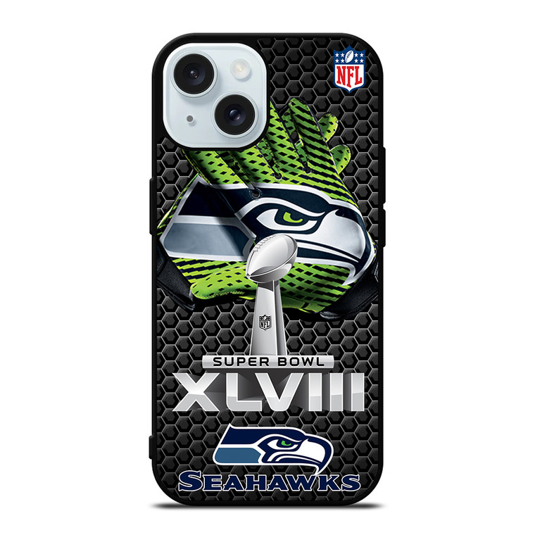 SEATTLE SEAHAWKS SUPER BOWL 48 iPhone 15 Case Cover