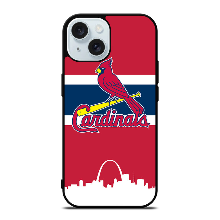ST LOUIS CARDINALS STRIPE iPhone 15 Case Cover
