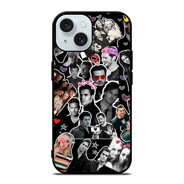 THE VAMPIRE DIARIES COLLAGE iPhone 15 Case Cover