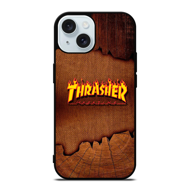 THRASER MAGAZINE WOODEN iPhone 15 Case Cover