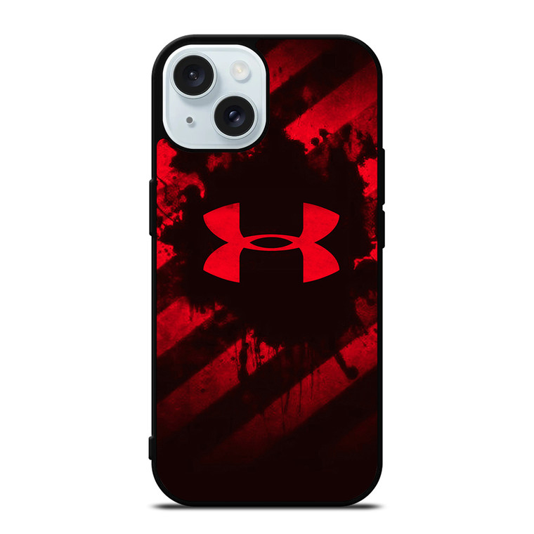 UNDER ARMOUR RED iPhone 15 Case Cover UNDER ARMOUR RED iPhone 15 Case Cover