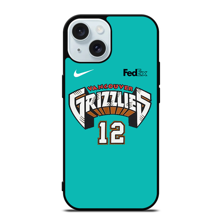 VANCOUVER GRIZZLIES JERSEY iPhone 15 Case Cover VANCOUVER GRIZZLIES JERSEY iPhone 15 Case Cover
