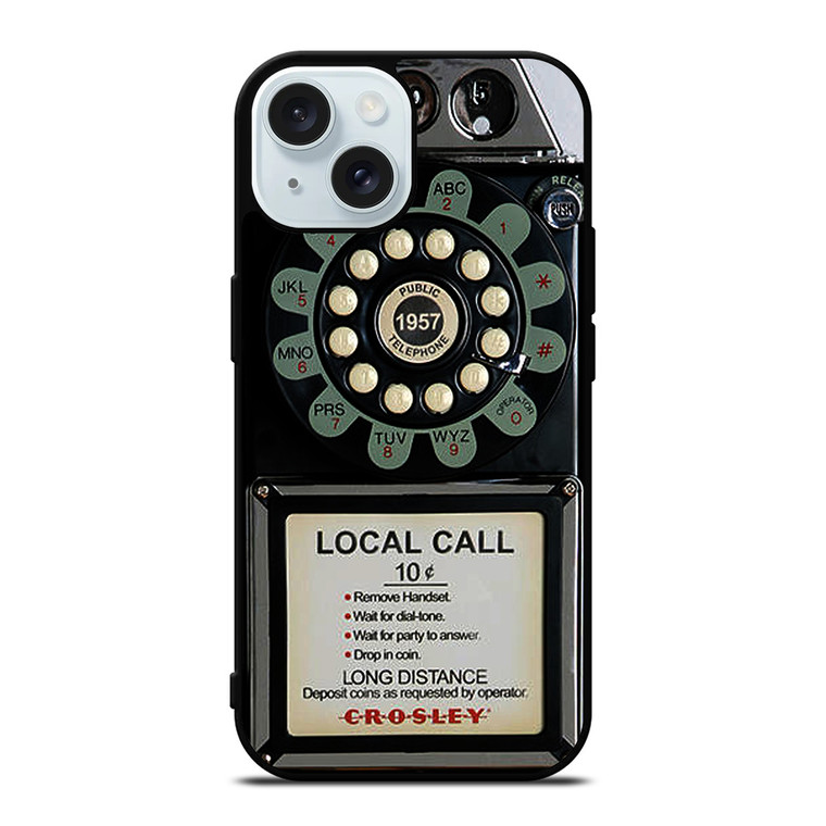 VINTAGE RETRO PAYPHONE iPhone 15 Case Cover VINTAGE RETRO PAYPHONE iPhone 15 Case Cover
