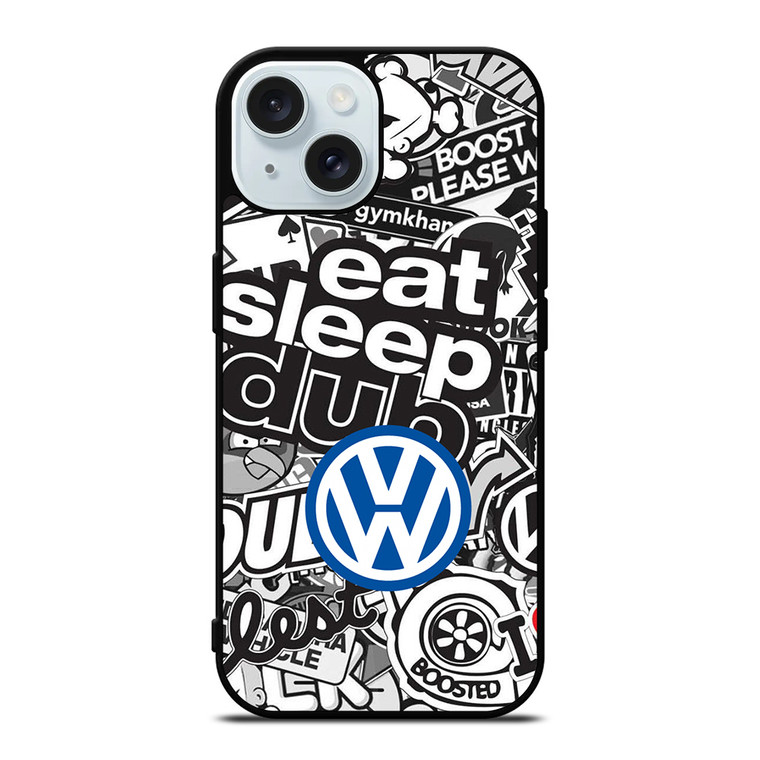 VW STICKER BOMB iPhone 15 Case Cover