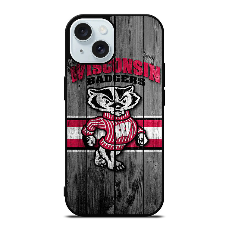 WISCONSIN BADGERS LOGO iPhone 15 Case Cover