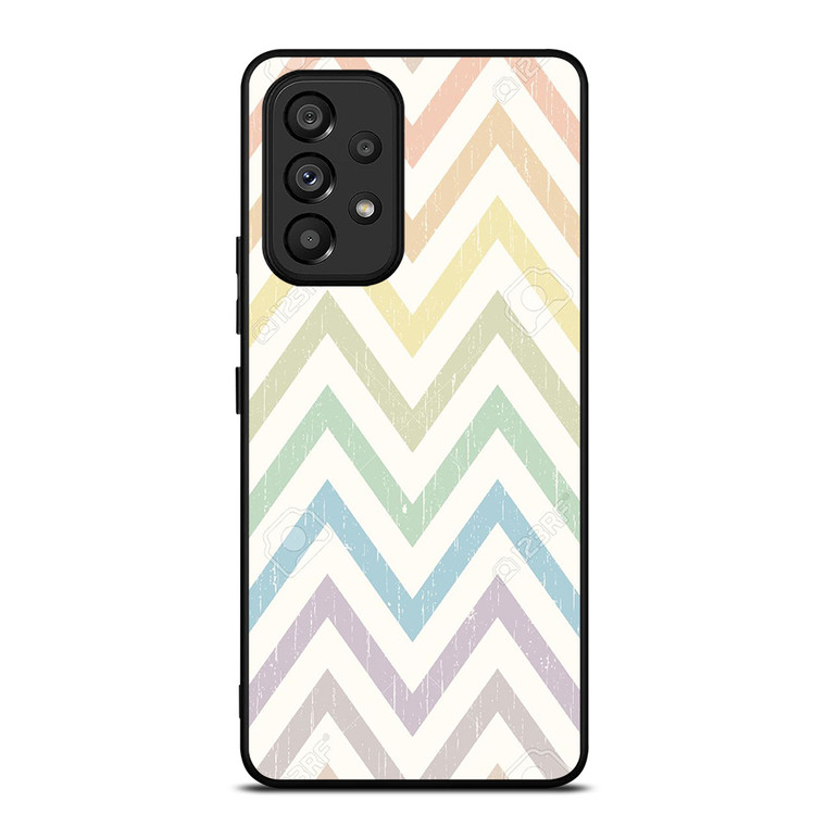 CHEVRON PATTERN RAINBOW COLOR Samsung Galaxy A53 5G Case Cover