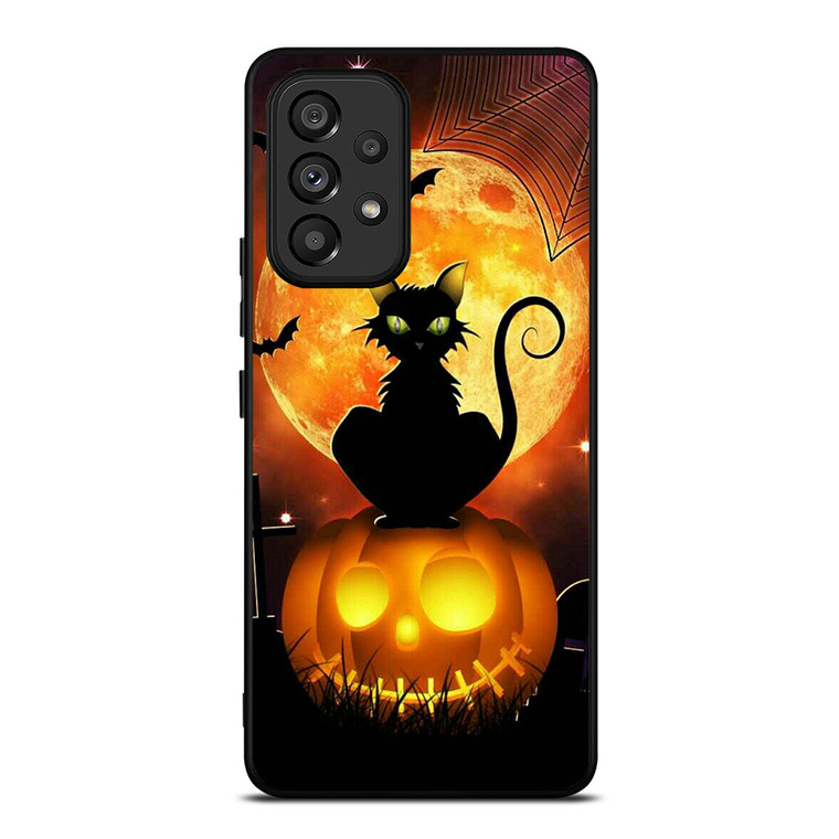 HALLOWEEN BLACK CAT Samsung Galaxy A53 5G Case Cover